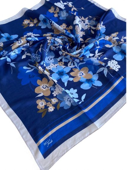 Belli Fresh Nova Eşarp 1011-16 Koyu Mavi Karışık Desen 49753