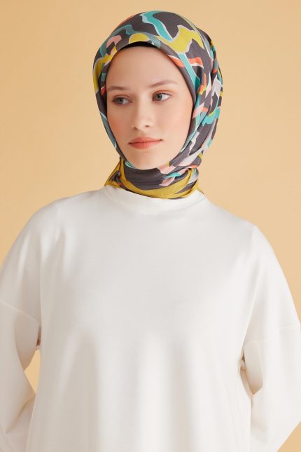 Belli Fresh Pure Eşarp 4-10 Gri Karışık Desen 49973