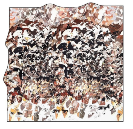 Cacharel Tivil İpek Eşarp 7420313-912 41788 Batik Desen