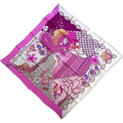 Pierre Cardin Defolu Sura İpek Eşarp 37071 Pembe Karışık Desen
