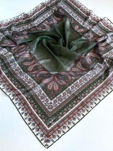 Shawl Secret Dört Mevsim Etnik Desen Eşarp Yeşil - 49560