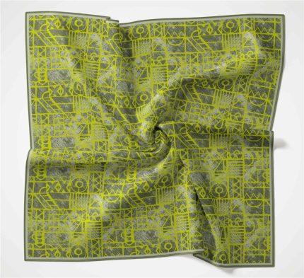 Silk Home Soft Eşarp 36707 Yeşil Karma Desen